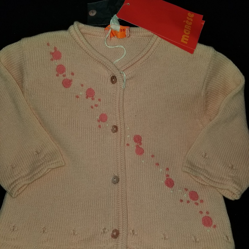 NWT MARESE Pink Alexa Bubble Cardigan Sweater